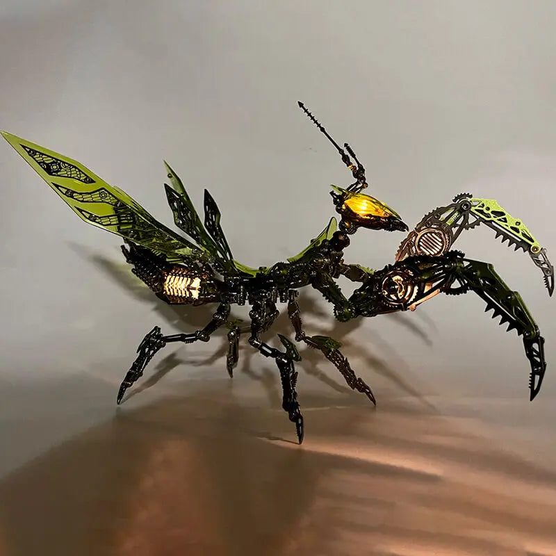 3D Metal Mechanical Mantis 1200PCS Puzzle Model Kit Insect Series MISS IRON