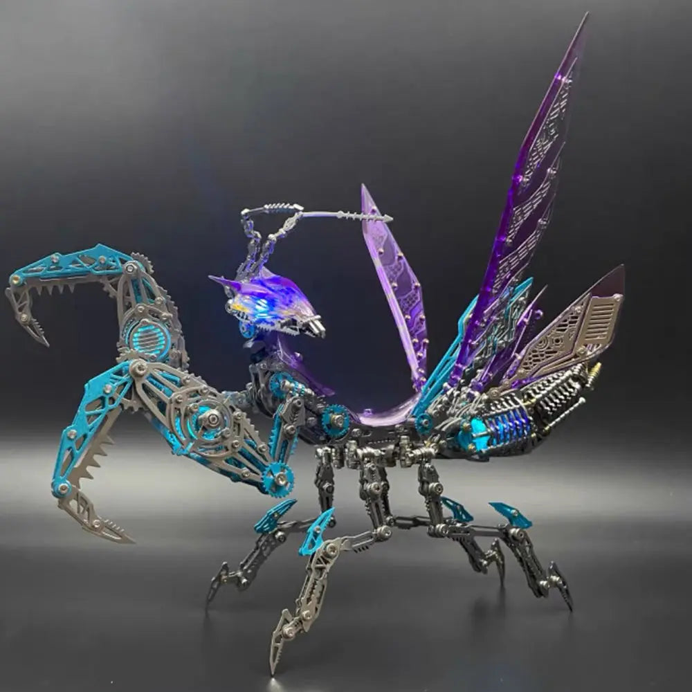 3D Metal Mechanical Mantis 1200PCS Puzzle Model Kit Insect Series MISS IRON