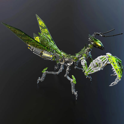 3D Metal Mechanical Mantis 1200PCS Puzzle Model Kit Insect Series MISS IRON