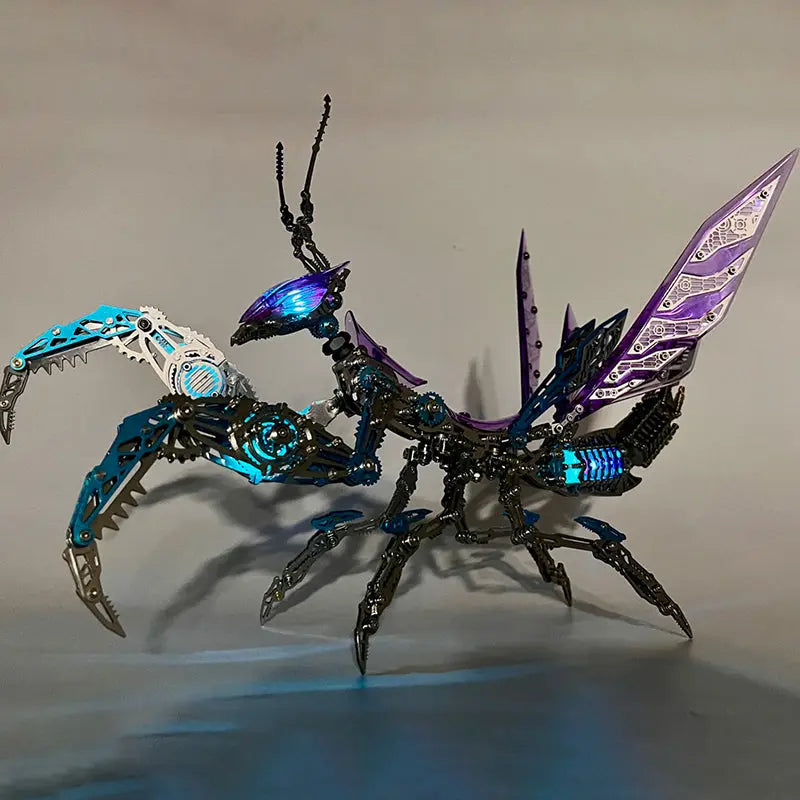 3D Metal Mechanical Mantis 1200PCS Puzzle Model Kit Insect Series MISS IRON