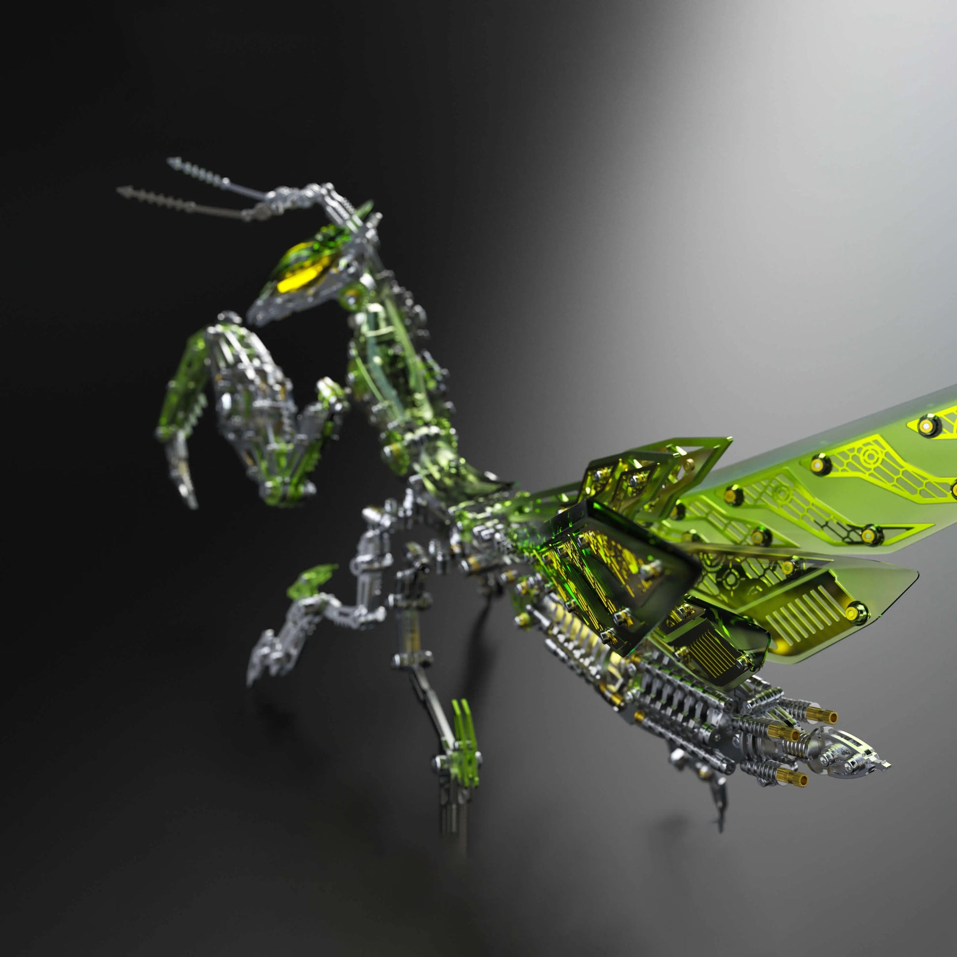 3D Metal Mechanical Mantis 1200PCS Puzzle Model Kit Insect Series MISS IRON