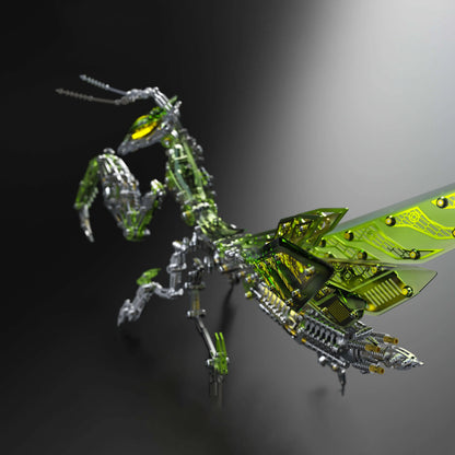 3D Metal Mechanical Mantis 1200PCS Puzzle Model Kit Insect Series MISS IRON