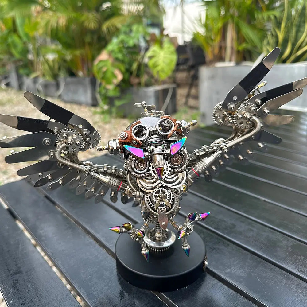 Owl Steampunk 3D Metal Puzzle Kit Animal Series for Adults metalkitor