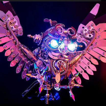 Owl Steampunk 3D Metal Puzzle Kit Animal Series for Adults metalkitor