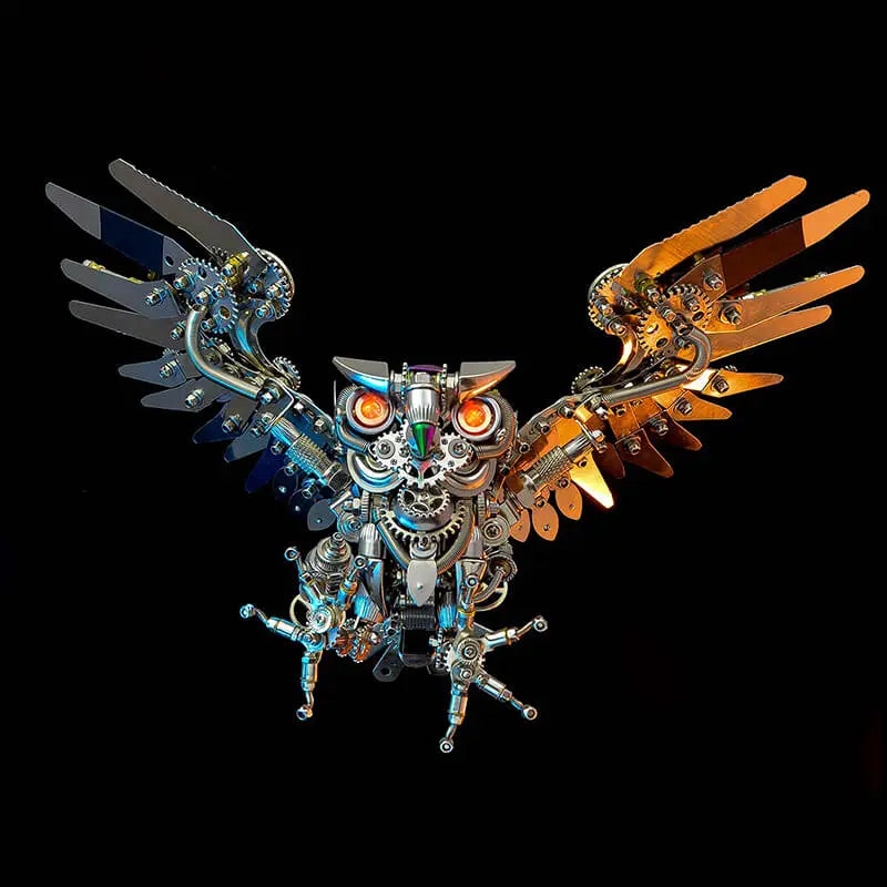 Owl Steampunk 3D Metal Puzzle Kit Animal Series for Adults metalkitor