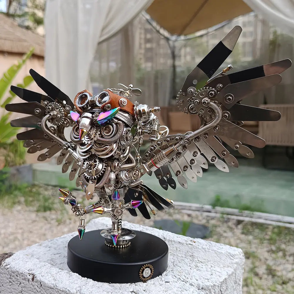 Owl Steampunk 3D Metal Puzzle Kit Animal Series for Adults metalkitor