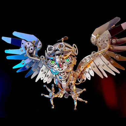 Owl Steampunk 3D Metal Puzzle Kit Animal Series for Adults metalkitor