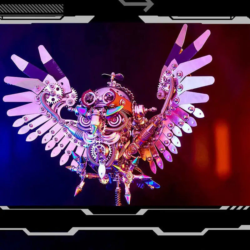 Owl Steampunk 3D Metal Puzzle Kit Animal Series for Adults metalkitor