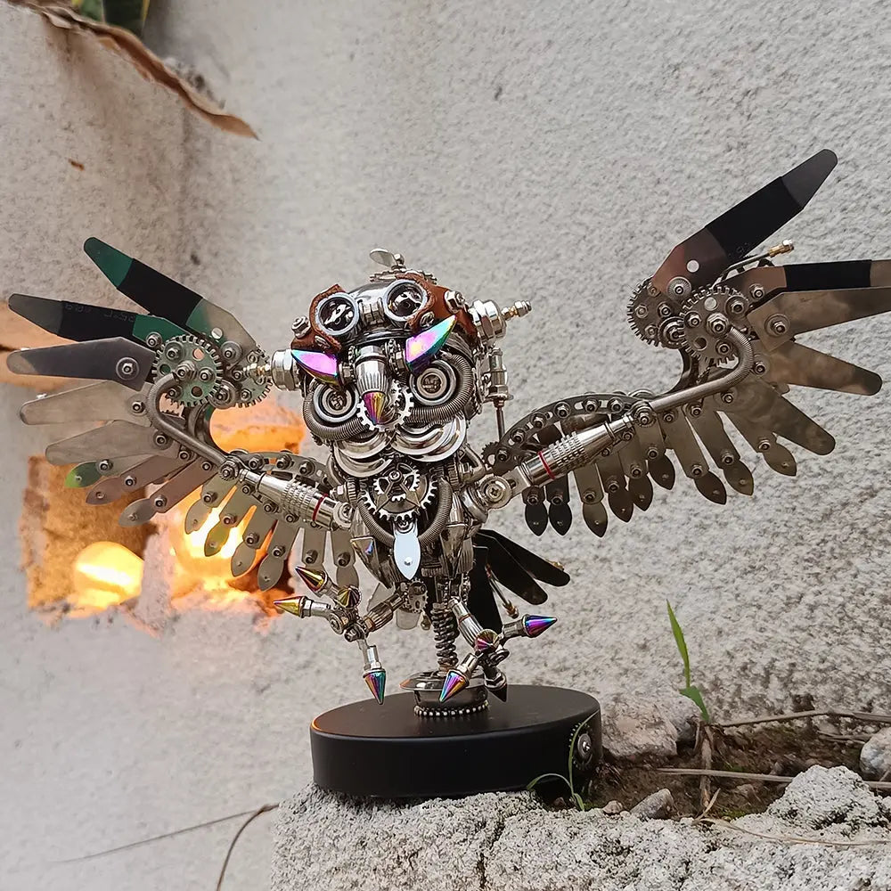Owl Steampunk 3D Metal Puzzle Kit Animal Series for Adults metalkitor