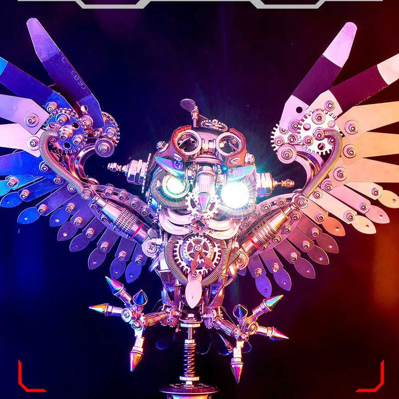 Owl Steampunk 3D Metal Puzzle Kit Animal Series for Adults metalkitor