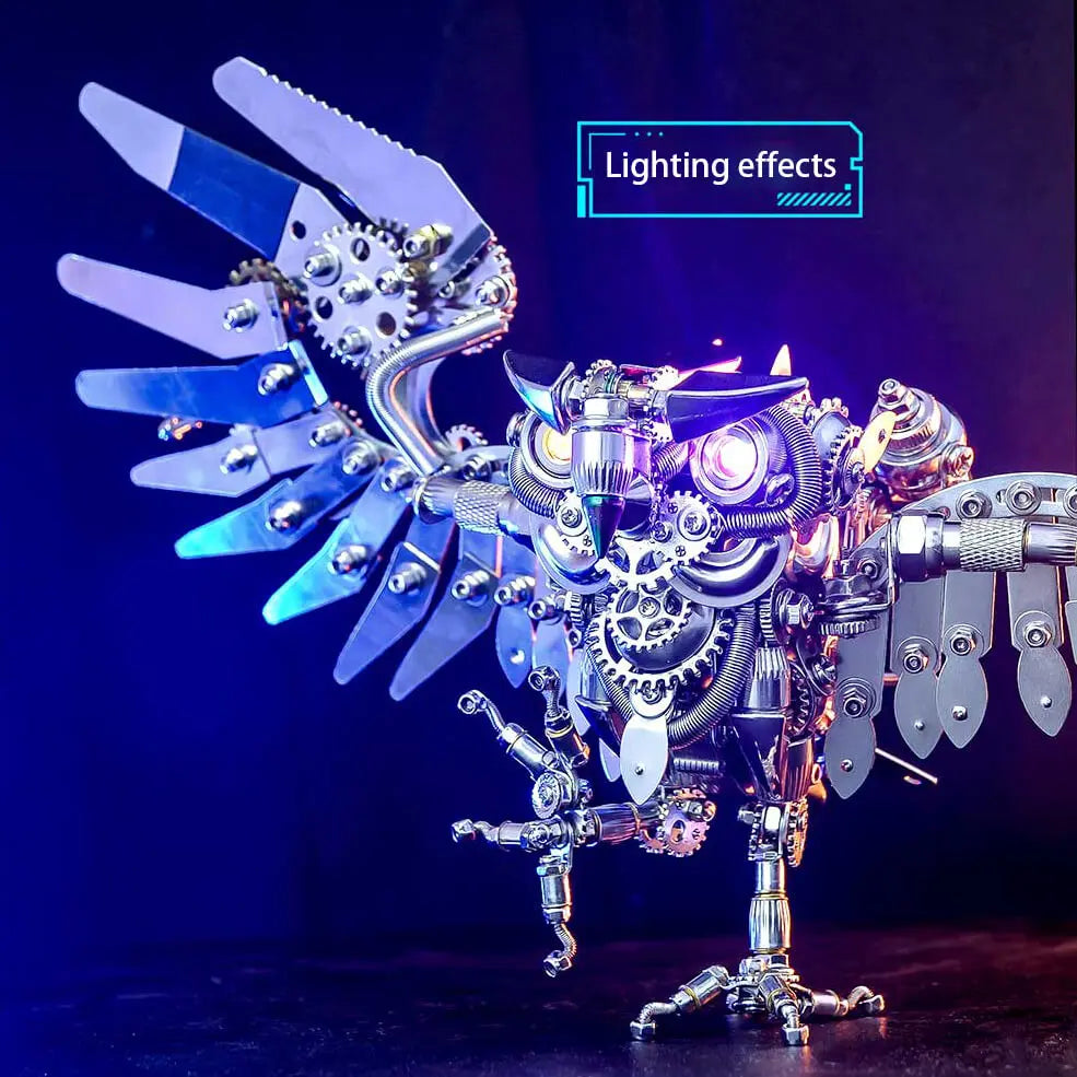 Owl Steampunk 3D Metal Puzzle Kit Animal Series for Adults metalkitor