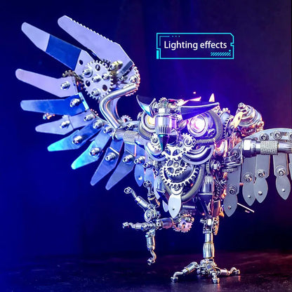 Owl Steampunk 3D Metal Puzzle Kit Animal Series for Adults metalkitor