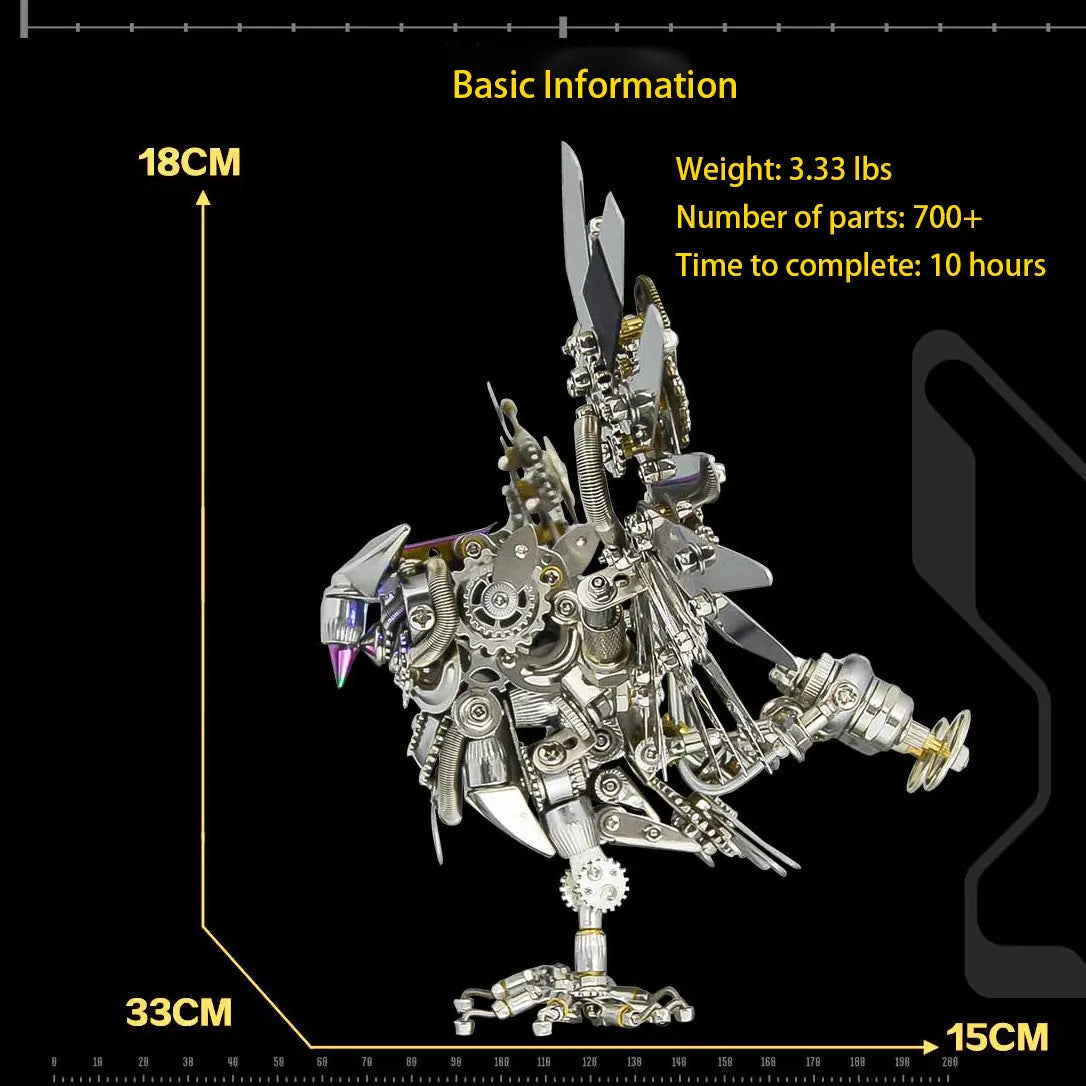 Owl Steampunk 3D Metal Puzzle Kit Animal Series for Adults metalkitor