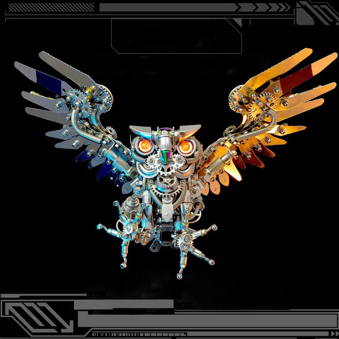 Owl Steampunk 3D Metal Puzzle Kit Animal Series for Adults metalkitor