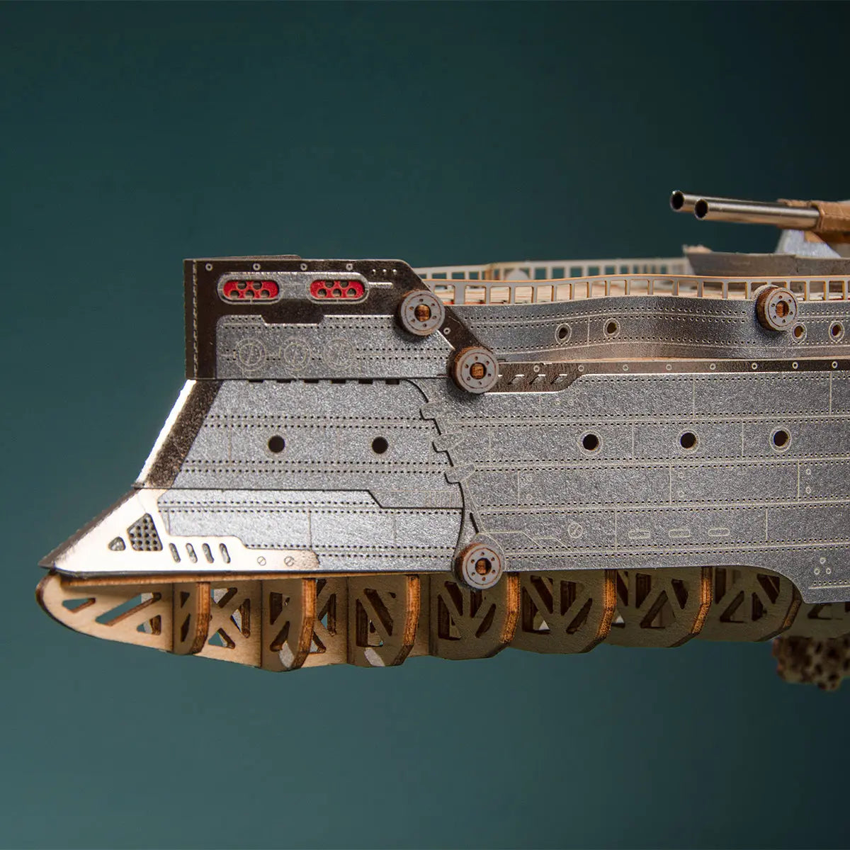 Rokrgeek Space Warship 3D Wooden Puzzle Model Kit Rokrgeek
