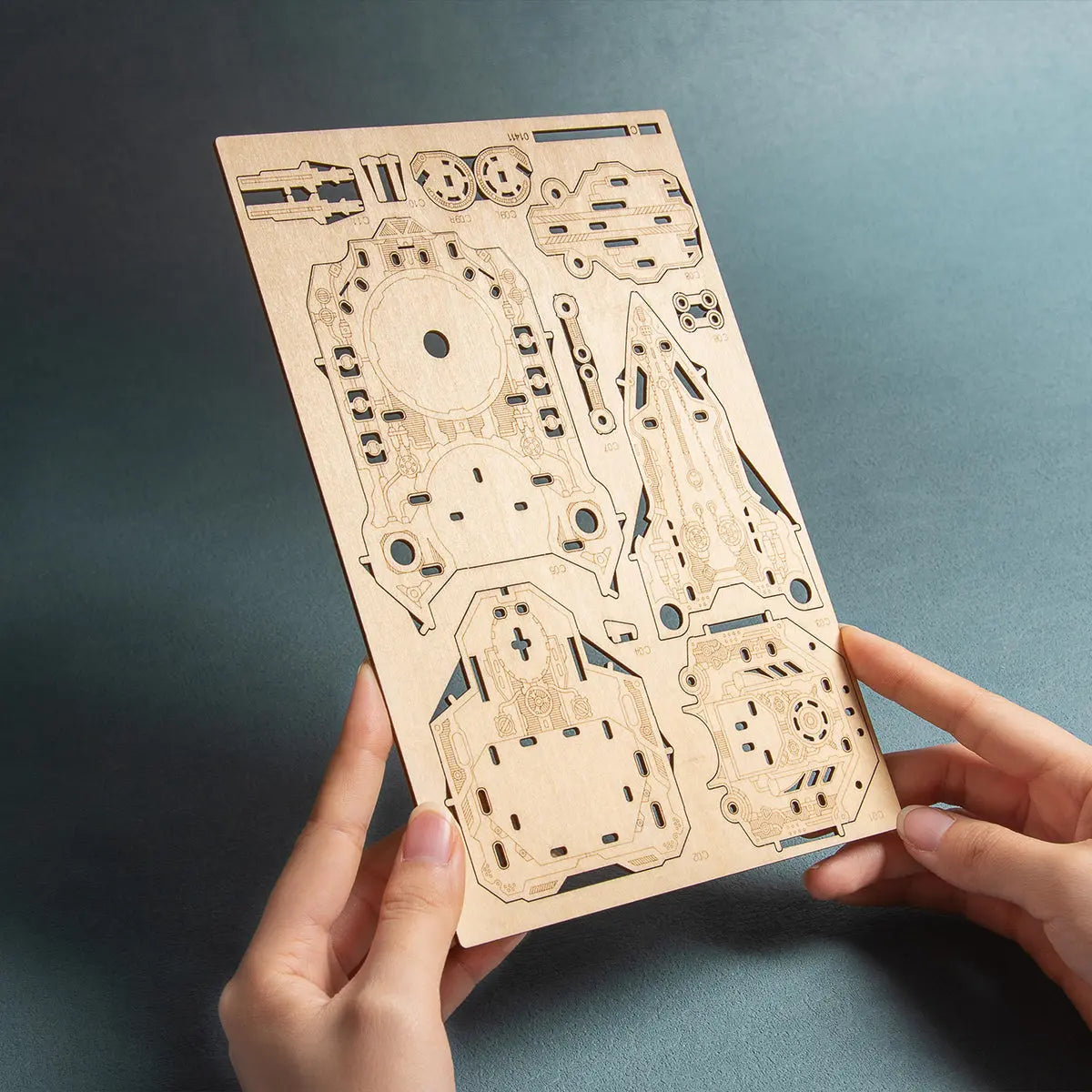 Rokrgeek Space Warship 3D Wooden Puzzle Model Kit Rokrgeek