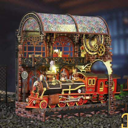 Ugeargeek Steampunk Train Station Book Nook Ugeargeek