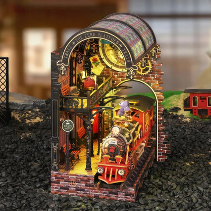 Ugeargeek Steampunk Train Station Book Nook Ugeargeek
