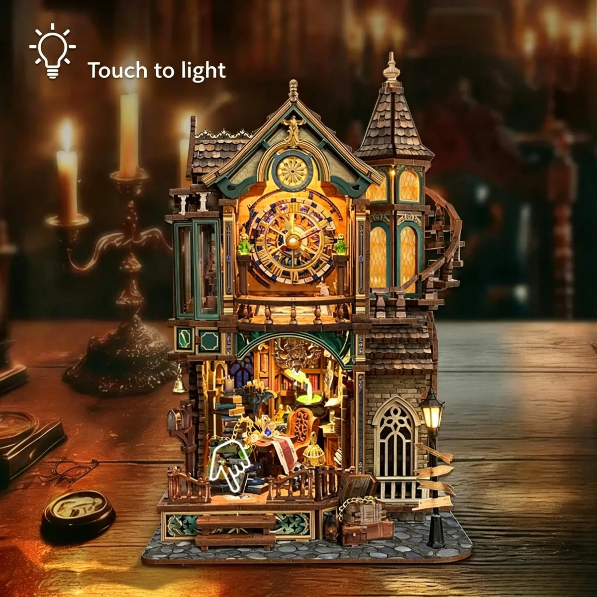 Rokrgeek Magic Clock Tower DIY Miniature Kit Rokrgeek