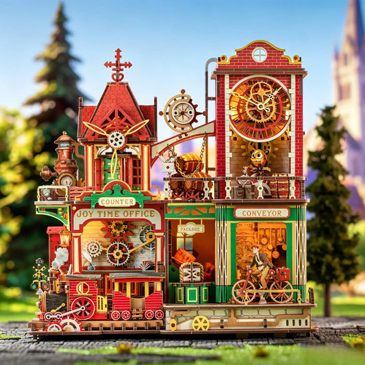 Rokrgeek Joey Time Post Office 3D Wooden Puzzle Rokrgeek