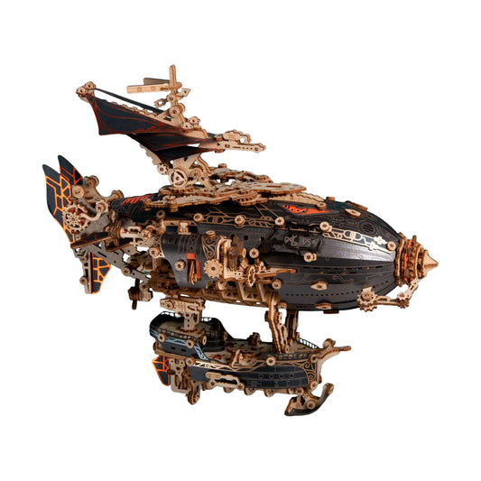 Steampunk-Luftschiffe 3D-Holzpuzzle