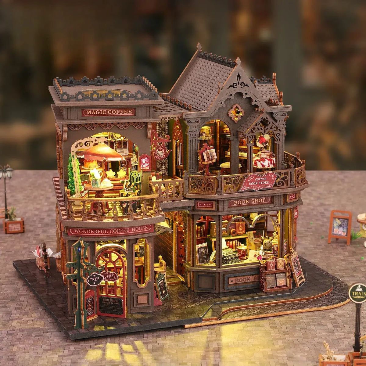 Rokrgeek Letter Coffee DIY Miniature House Rokrgeek