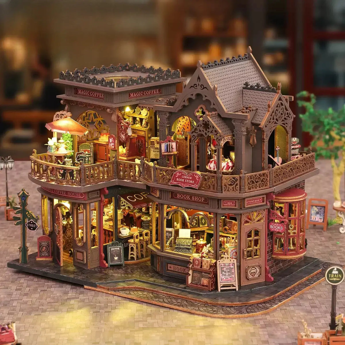 Rokrgeek Letter Coffee DIY Miniature House Rokrgeek