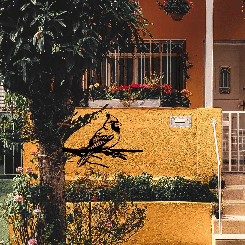 Cardinal Bird Metal Art - MISSIRON