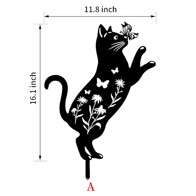 Cat Garden Decor Metal Stake - MISSIRON