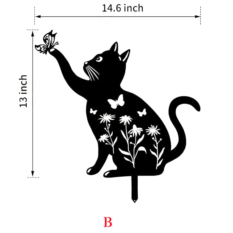 Cat Garden Decor Metal Stake - MISSIRON