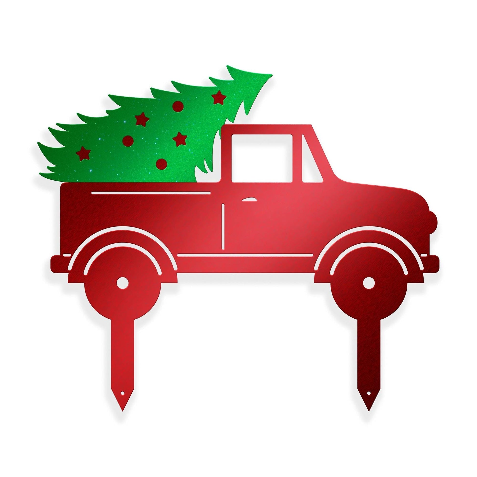 Christmas Tree Truck Yard Stake - MISSIRON
