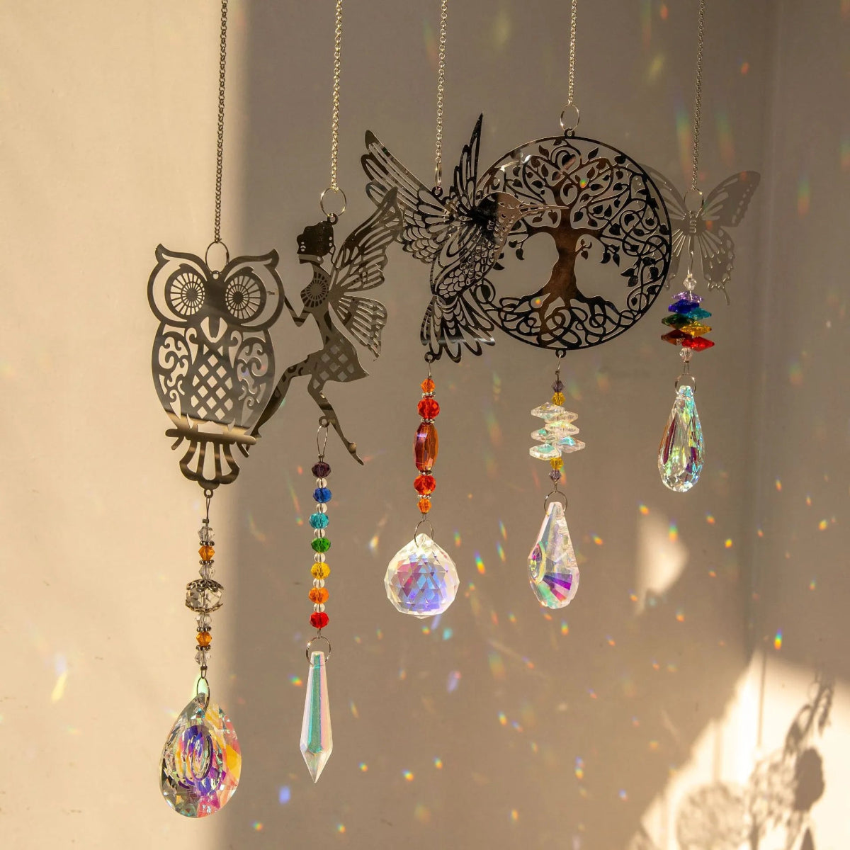 Crystal Sun Catcher Decoration Stained Glass Window Hanging - MISSIRON