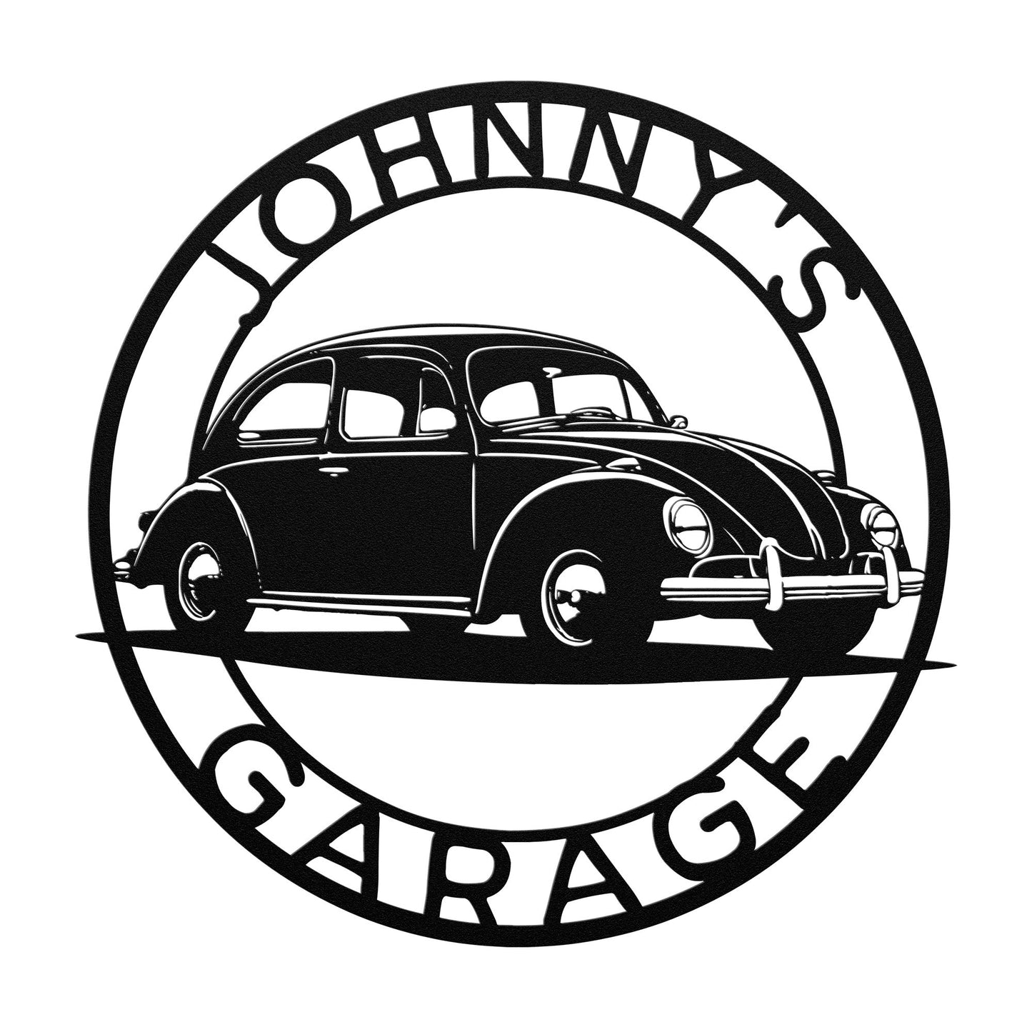 Custom Classic VW Bug Metal Garage Sign - MISSIRON