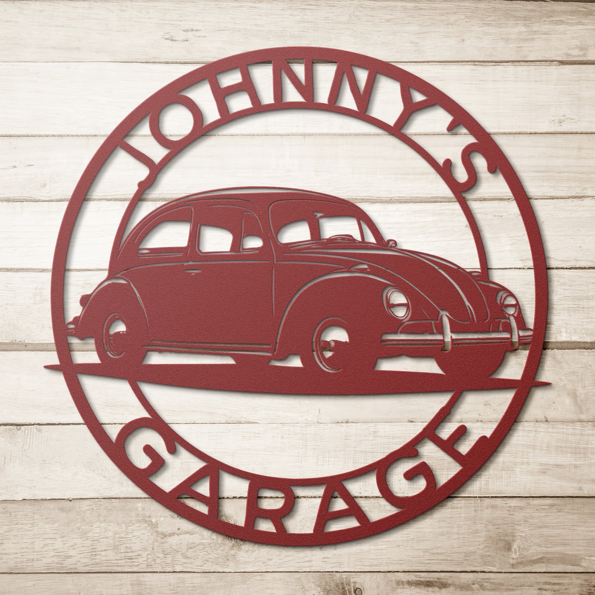 Custom Classic VW Bug Metal Garage Sign - MISSIRON