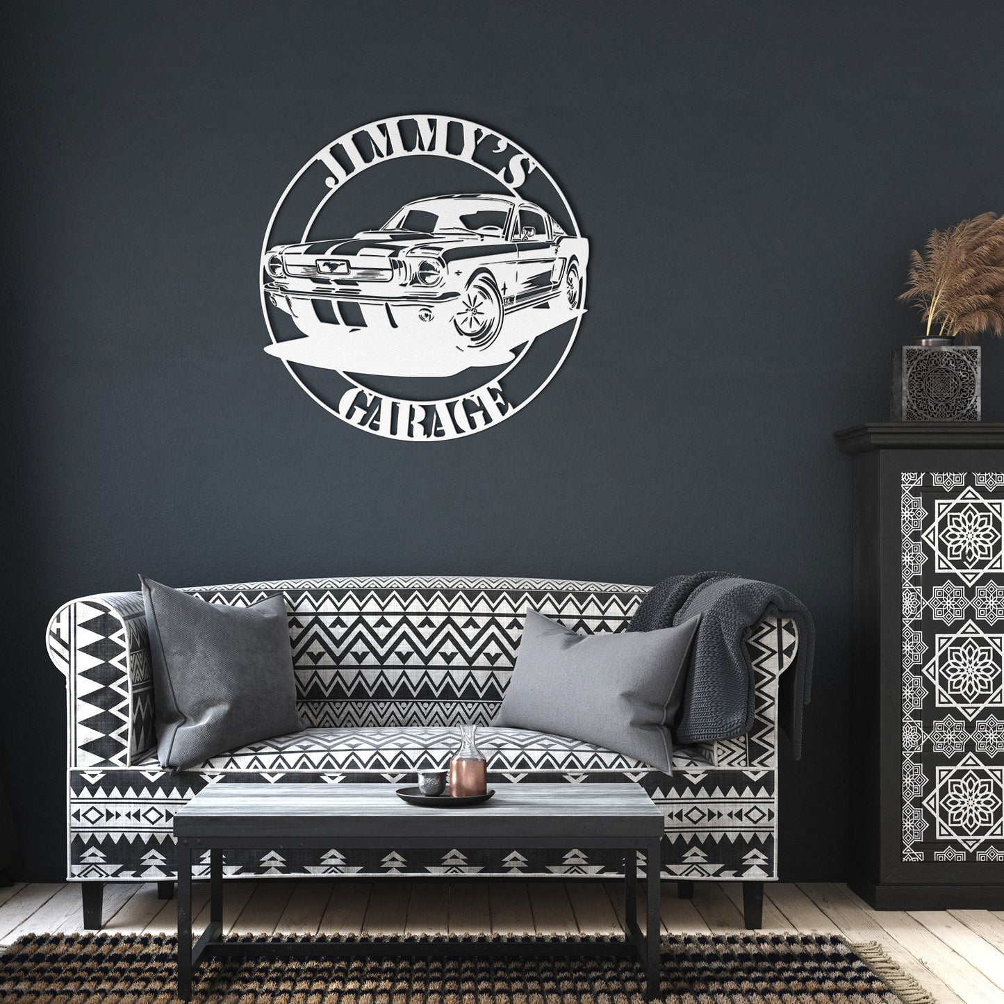 Custom Ford Mustang Fastback Garage Sign – Muscle Car Wall Art - MISSIRON