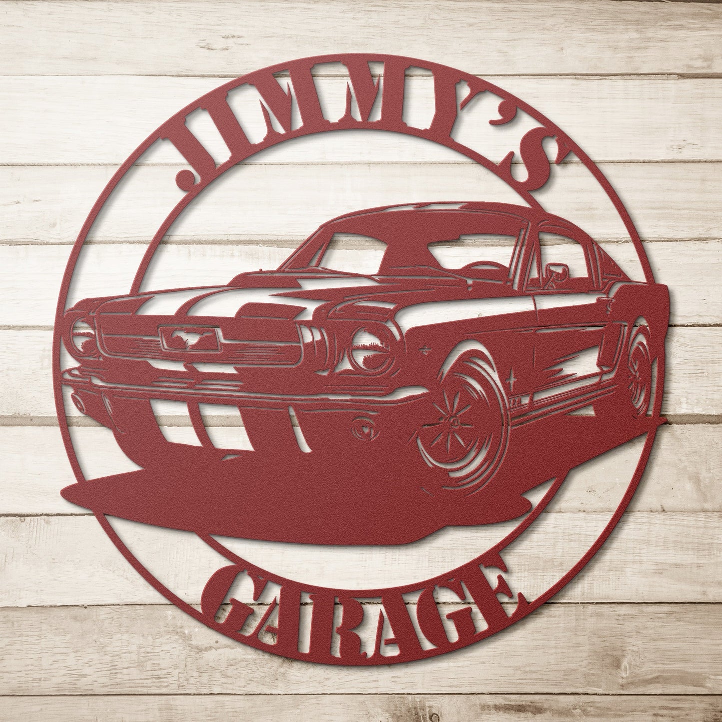 Custom Ford Mustang Fastback Garage Sign – Muscle Car Wall Art - MISSIRON