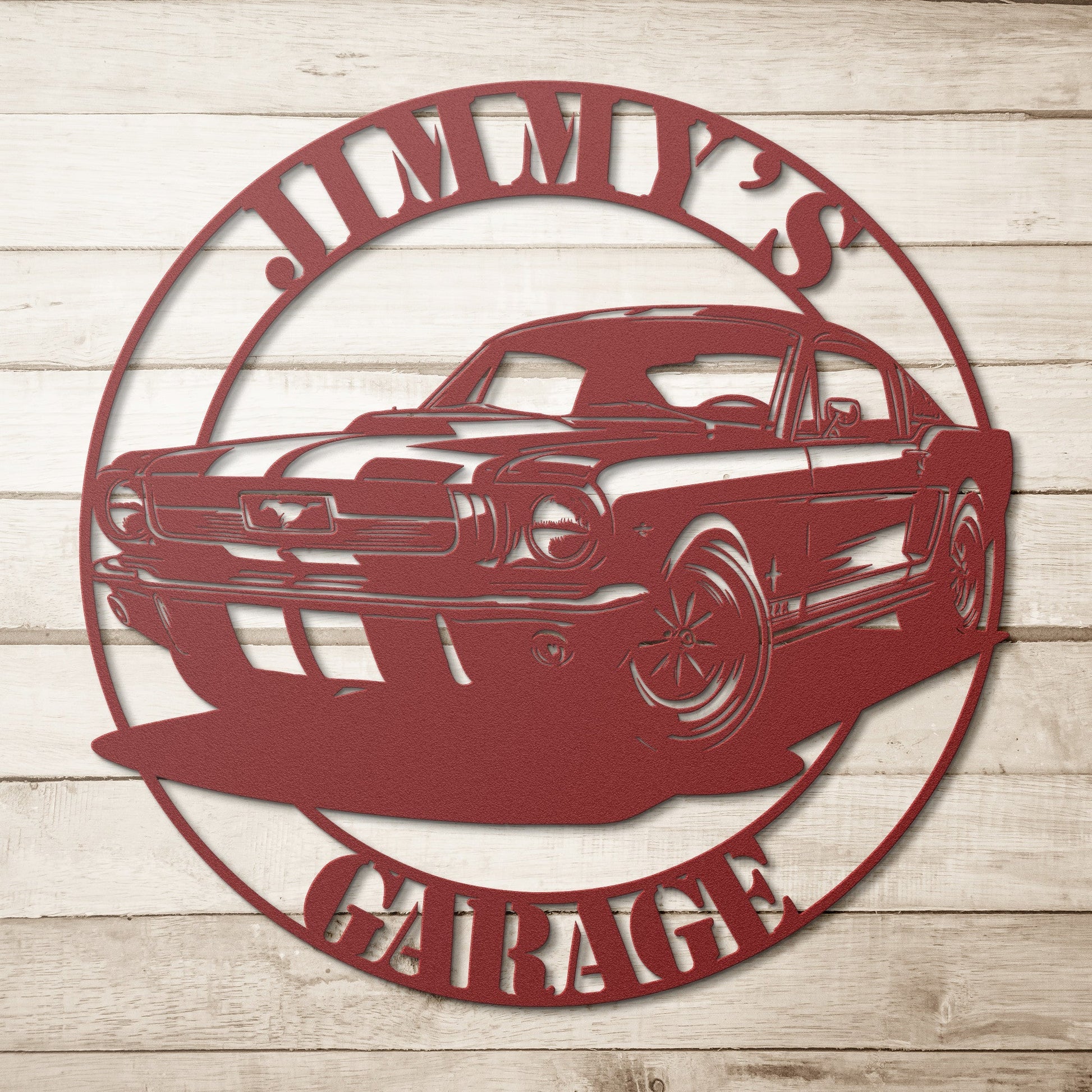 Custom Ford Mustang Fastback Garage Sign – Muscle Car Wall Art - MISSIRON