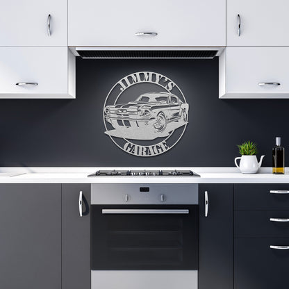 Custom Ford Mustang Fastback Garage Sign – Muscle Car Wall Art - MISSIRON