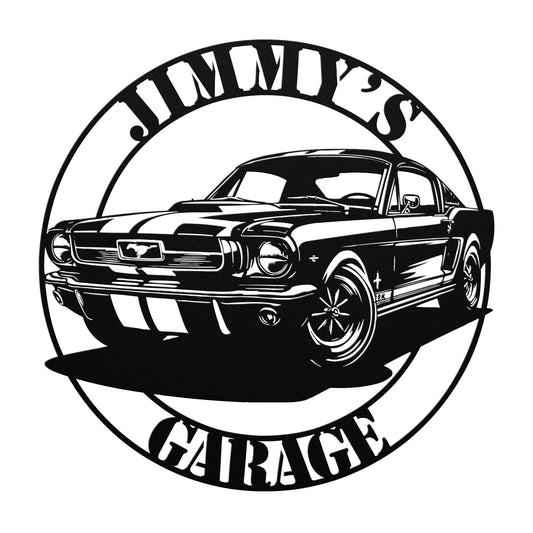 Custom Ford Mustang Fastback Garage Sign – Muscle Car Wall Art - MISSIRON