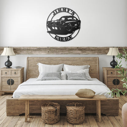 Custom Ford Mustang Fastback Garage Sign – Muscle Car Wall Art - MISSIRON