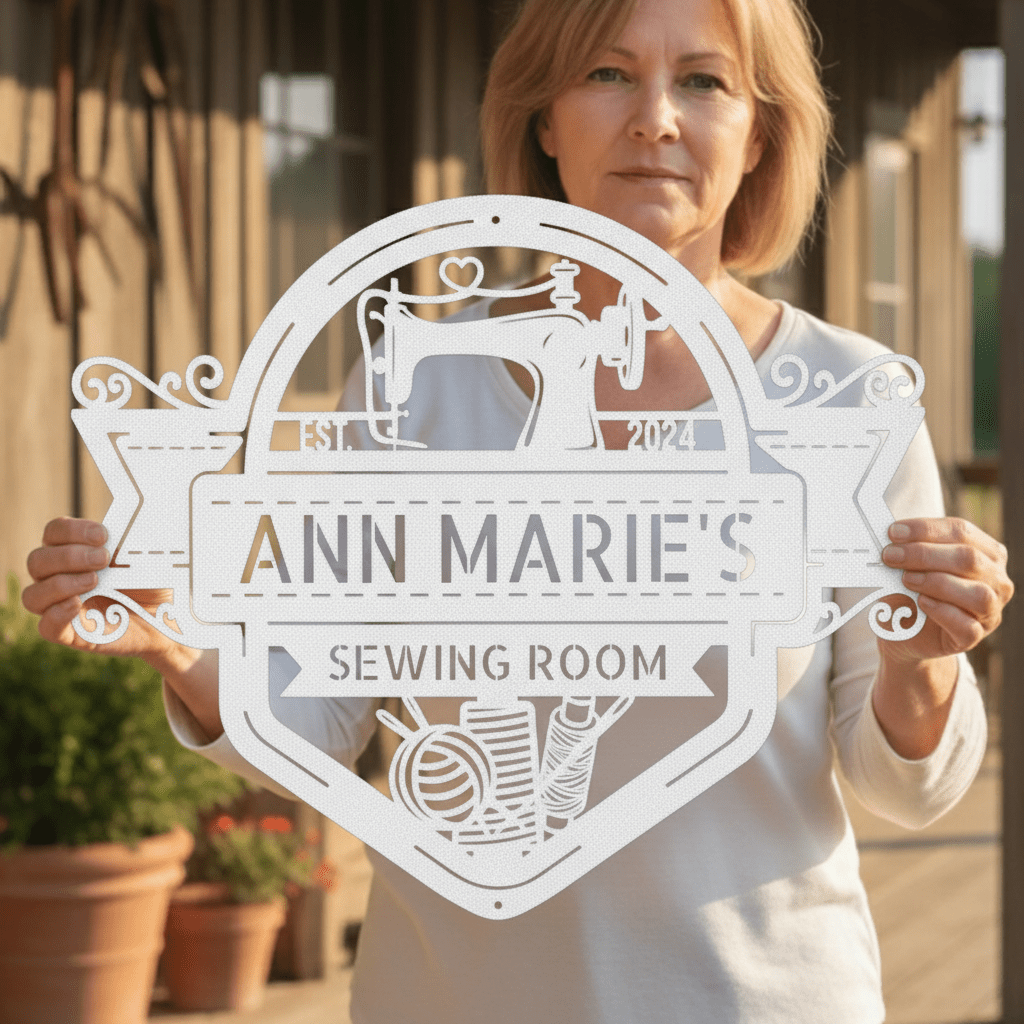 Custom Metal Sign for Quilting & Sewing Craft Rooms - MISSIRON