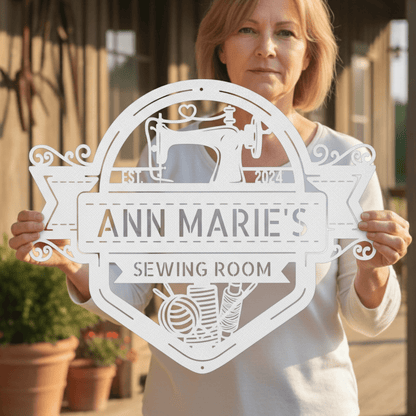 Custom Metal Sign for Quilting & Sewing Craft Rooms - MISSIRON