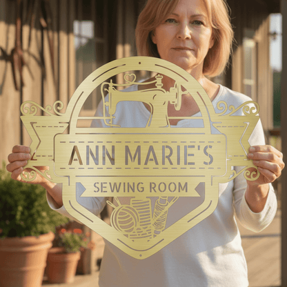 Custom Metal Sign for Quilting & Sewing Craft Rooms - MISSIRON