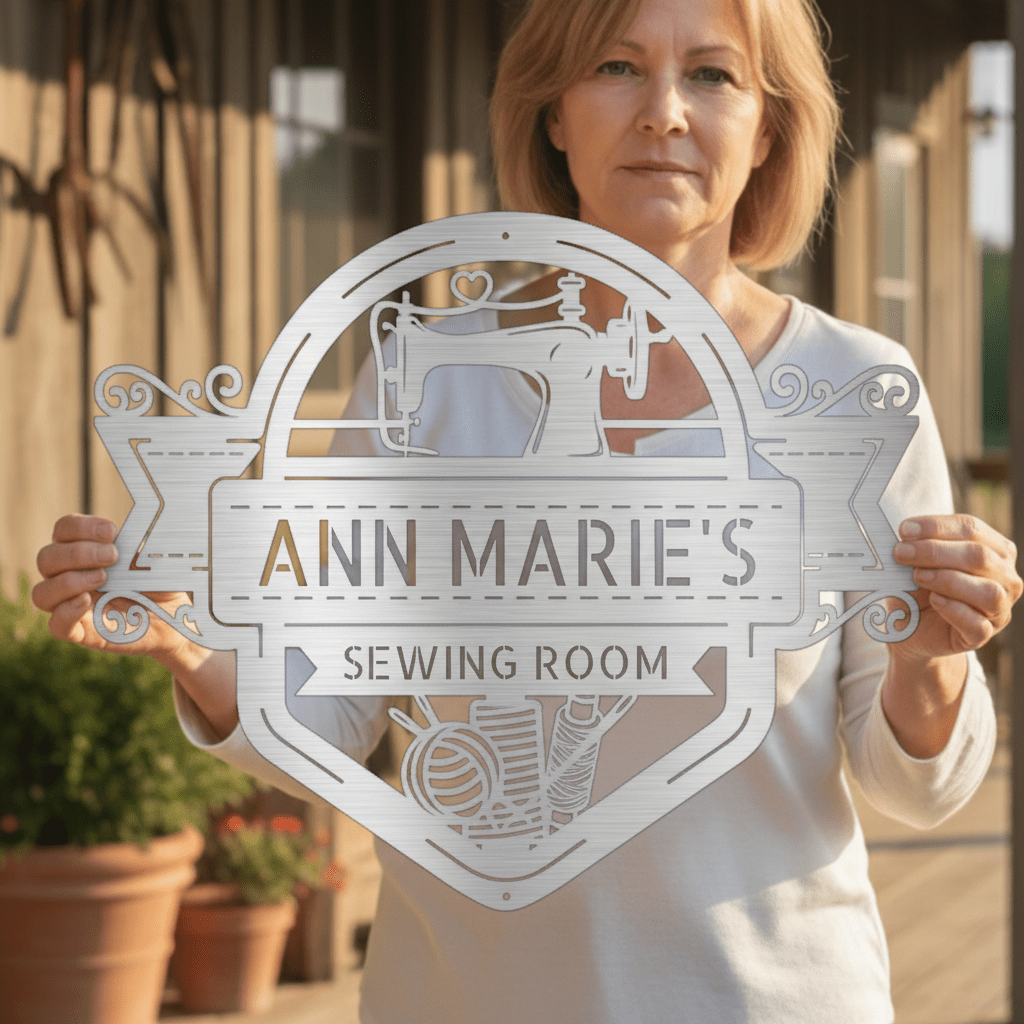 Custom Metal Sign for Quilting & Sewing Craft Rooms - MISSIRON