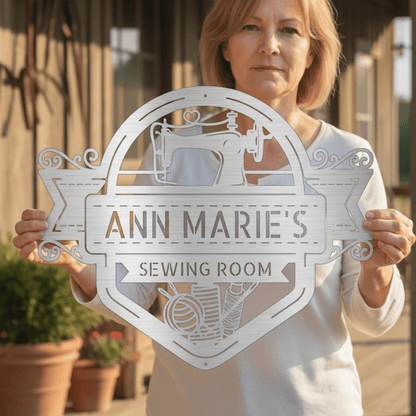 Custom Metal Sign for Quilting & Sewing Craft Rooms - MISSIRON