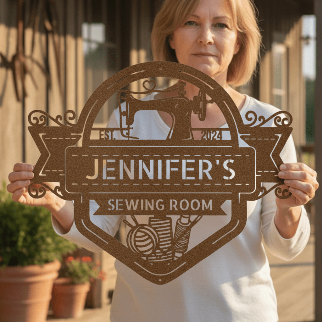Custom Metal Sign for Quilting & Sewing Craft Rooms - MISSIRON