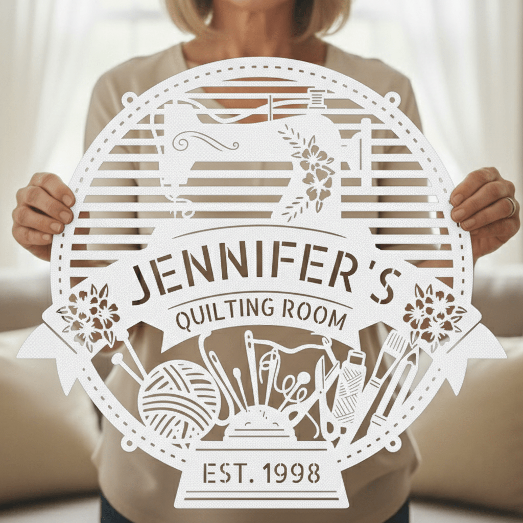 Custom Metal Sign for Sewing Room – Perfect for Crochet Lovers - MISSIRON