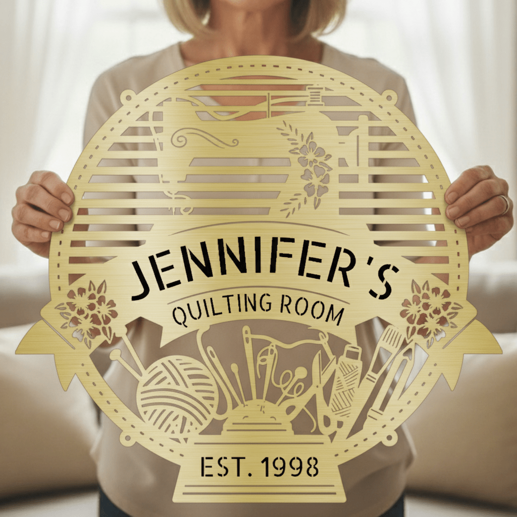 Custom Metal Sign for Sewing Room – Perfect for Crochet Lovers - MISSIRON