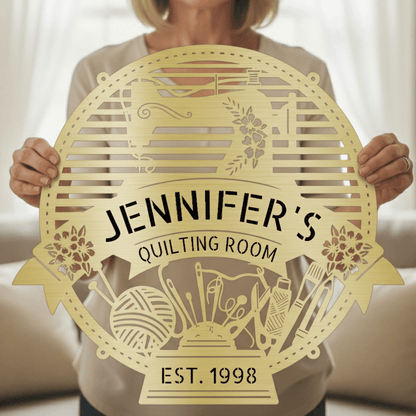Custom Metal Sign for Sewing Room – Perfect for Crochet Lovers - MISSIRON