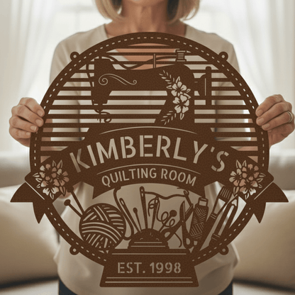 Custom Metal Sign for Sewing Room – Perfect for Crochet Lovers - MISSIRON